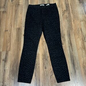 GOOD AMERICAN Good Leg Crop Black Leopard Print Pants Sz 4/27